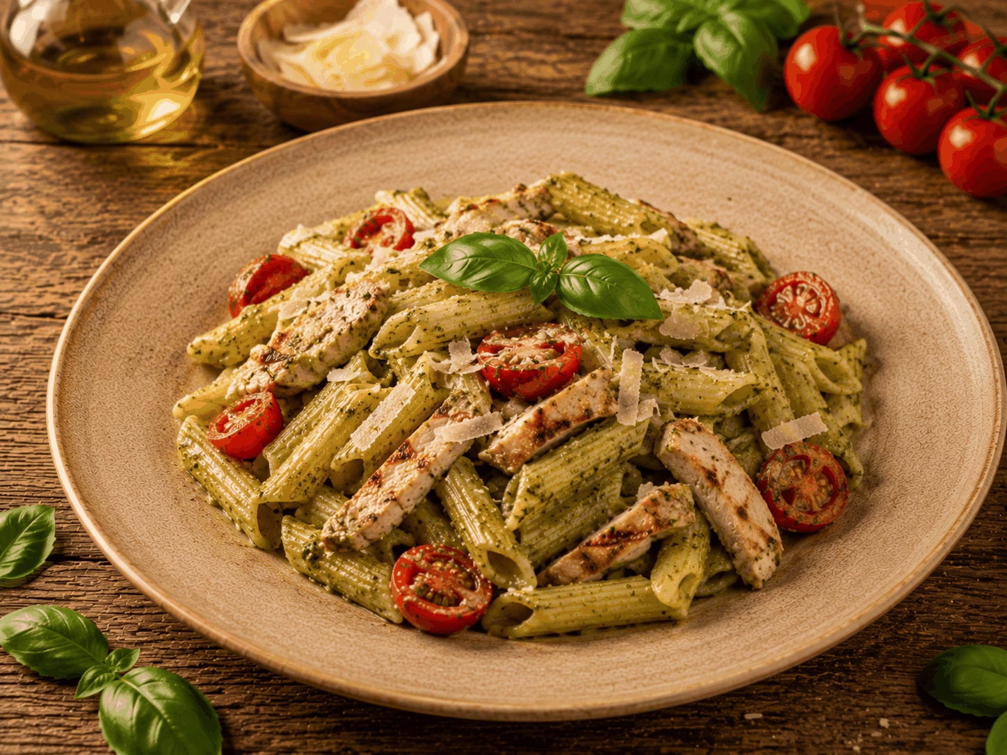 Penne Pollo e Pesto