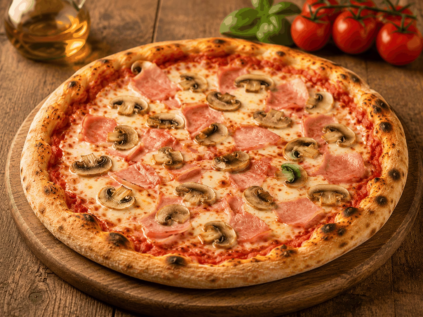 Pizza Prosciutto e Funghi